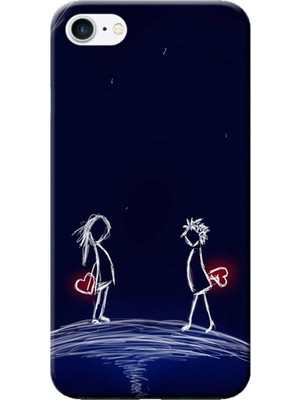 Hesaplı Dünya iPhone 8 Kılıf Sevgili Kalp Baskılı Esnek Tpu SILIKON4113