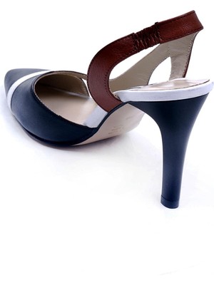 Ustalar Ayakkabı Çanta Siyah-Beyaz-Taba Kadın Topuklu Stiletto Ayakkabı 039.59