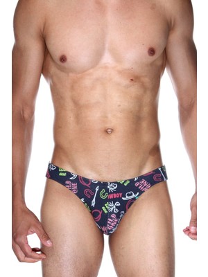 Darkzone Kovboy Desenli Antrasit Erkek Fit Slip