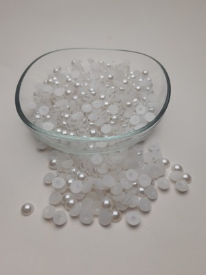 Be Beauty 8 mm Plastik Yarım Inci (1 Pakette 200 Gr)
