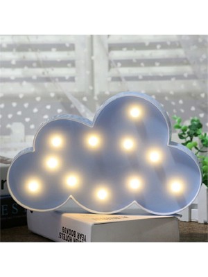 Mobgift 3D LED Pano Bulut Duvar/Gece Lambası (Mavi)