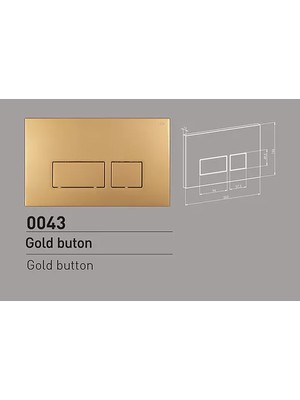 Nkp Altın Gold Gömme Rezervuar Buton