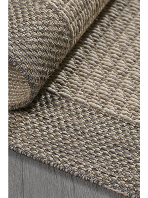 Konfor Halı Konfor Sisalux 3091 Bej Jüt Tabanlı Modern Dokuma Kilim Sisal Hasır Halı 80 x 150 cm