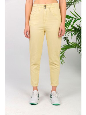 Modaplaza Kadın Çift Diğmeli Jeans Pantolon 258
