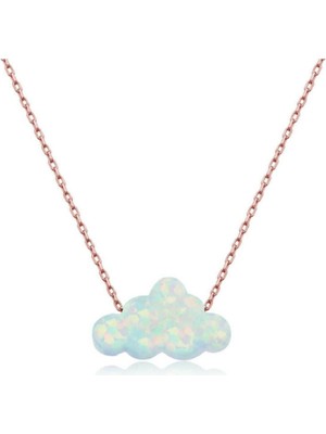 MONAROZA  Bulut Opal 925 Ayar Gümüş  Kolye