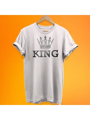 Remonz King Baskılı %100 Pamuk Oversize T-Shirt Büyük Beden Tişört