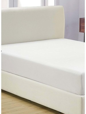 Romans Lastikli Penye Çarşaf Beyaz  200 x 200 cm