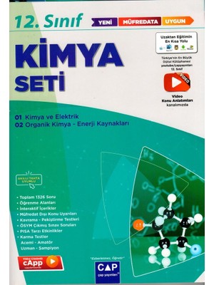 Çap Yayınları 12. Sınıf Kimya Anadolu Seti