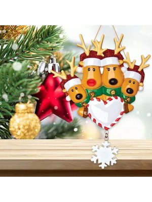 Dolity Noel Ağacı Asılı Süsler Geyik Ren Geyiği Dekor 4 ile Noel Elk (Yurt Dışından)