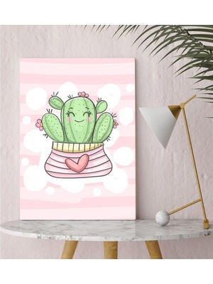 Bk Gift Kaktüs Tasarımlı Kanvas Tablo 70X100CM-2