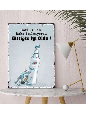 Bk Gift Rakı Tasarımlı Kanvas Tablo 30X50CM-11