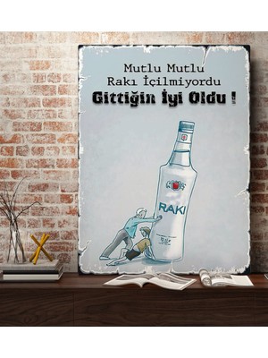 Bk Gift Rakı Tasarımlı Kanvas Tablo 70X100CM-11