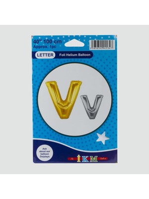 Rennway Gümüş Renkli 40*100 Harfli Folyo Balon