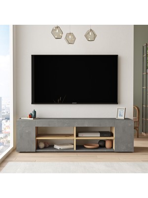 Robin Home Diego Tv Ünitesi Tv Sehpası 150CM Keçe-Beton DG13-KR