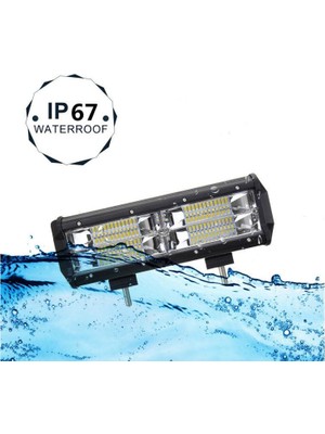 Profisher Spot Işık Off Road Car Truck 216W 10-30V 21600 Lümen LED Light Bar Flood Spot