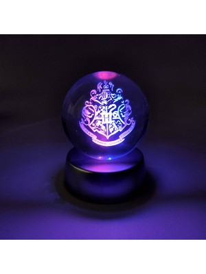 Hediye Deposu Harry Potter 3D Hogwarts Işıklı Kristal Cam Küre