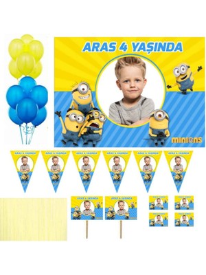 Hayaller Dükkanı Minyonlar Minnions Kişiye Özel Süsleme ve Magnet Seti HDTS124