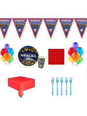 Hayaller Dükkanı Roblox Parti Malzemeleri Doğum Günü Süsleri 8 Kişilik