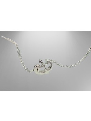 925 Gümüş Allah Vav Çocuk 925 Ayar Gümüş Kolye