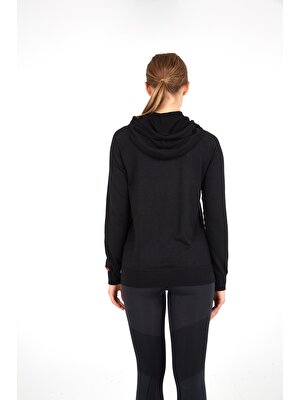 Blackspade 5938 Kadın Termal Kapşonlu Sweatshirt - Siyah