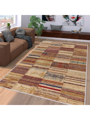 Rovigo Home Dijital Baskı Yıkanabilir Kaymaz Taban Salon Halısı