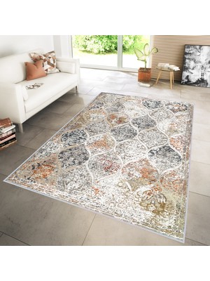 Rovigo Home Dijital Baskı Yıkanabilir Kaymaz Taban Salon Halısı