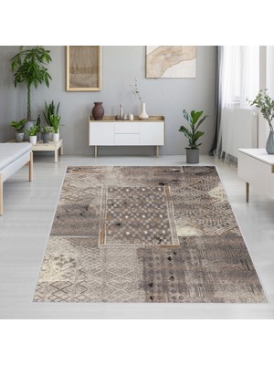 Rovigo Home Dijital Baskı Yıkanabilir Kaymaz Taban Salon Halısı
