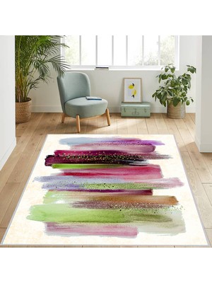 Rovigo Home Dijital Baskı Yıkanabilir Kaymaz Taban Salon Halısı