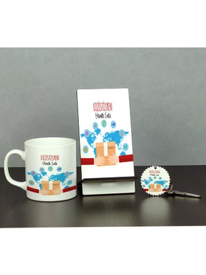 Hediyelen Lojistisyen Üçlü Set (Kupa + Telefon Standı + Anahtarlık)