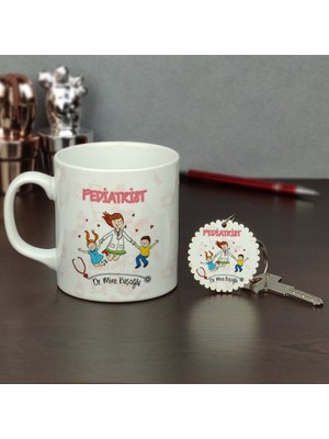 Hediyelen Pediatrist Kupa Bardak ve Anahtarlık Set