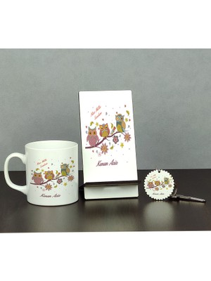 Hediyelen Doğum Günü Hediyesi Üçlü Set (Kupa + Telefon Standı + Anahtarlık)