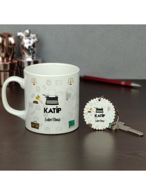 Hediyelen Katip Kupa Bardak ve Anahtarlık Set