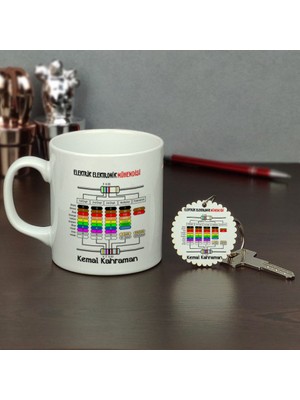 Hediyelen Elektrik Elektronik Mühendisi Kupa Bardak ve Anahtarlık Set 003