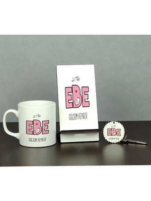 Hediyelen Ebe Üçlü Set (Kupa + Telefon Standı + Anahtarlık) 001