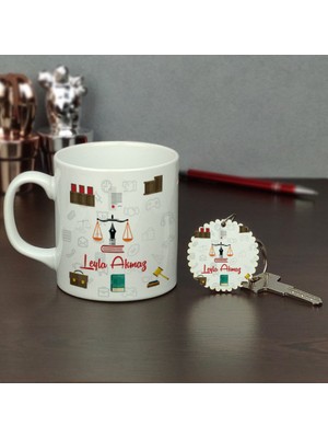 Hediyelen Avukata Hediye Kupa Bardak ve Anahtarlık Set 001