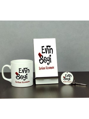 Hediyelen Evin Beyi Üçlü Set (Kupa + Telefon Standı + Anahtarlık)
