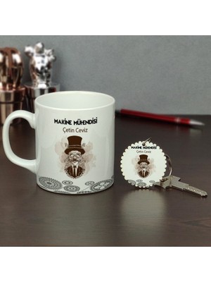 Hediyelen Makine Mühendisi Kupa Bardak ve Anahtarlık Set 004