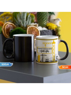 Hediyelen Inşaat Mühendisi Sihirli Kupa Bardak 002