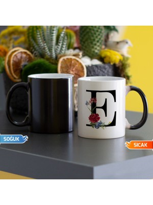 Hediyelen E Harfi Sihirli Kupa Bardak