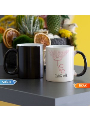 Hediyelen Love Şemsiye Sihirli Kupa Bardak