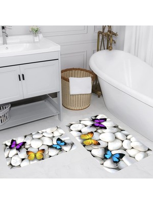 Rovigo Home Dijital Baskılı 2'li Banyo Paspas Takımı RVG5033