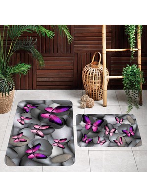 Rovigo Home Dijital Baskılı 2'li Banyo Paspas Takımı RVG5036