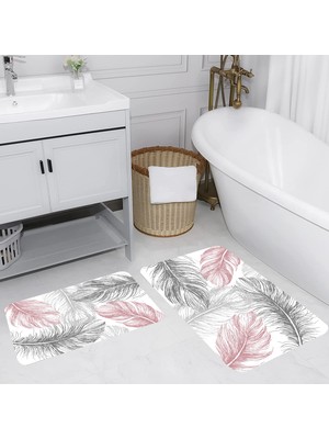 Rovigo Home Dijital Baskılı 2'li Banyo Paspas Takımı RVG5054