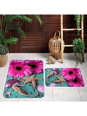 Rovigo Home Dijital Baskılı 2'li Banyo Paspas Takımı RVG5073