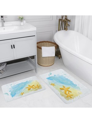 Rovigo Home Dijital Baskılı 2'li Banyo Paspas Takımı RVG5130