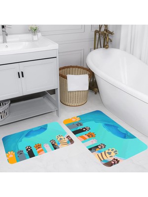 Rovigo Home Dijital Baskılı 2'li Banyo Paspas Takımı RVG5132