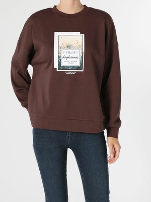 Colin's Kahverengi Kadın Sweatshirt