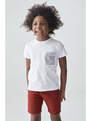 B&G Store Erkek Çocuk Beyaz T-Shirt