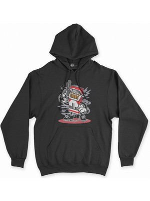 Cix Cix Killer Siyah Kapşonlu Sweatshirt Hoodie