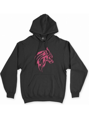 Cix Cix Pembe Kurt Siyah Kapşonlu Sweatshirt Hoodie
